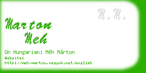 marton meh business card