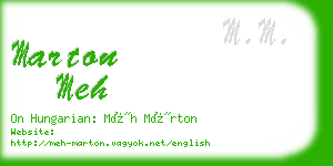 marton meh business card